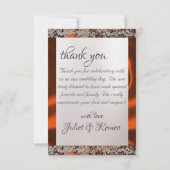 Elegante Perle, Kupferband & Sparkle Dankeskarte (Rückseite)