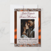 Elegante Perle, Kupferband & Sparkle Save The Date (Rückseite)