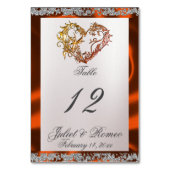 Elegante Perle, Kupferband & Sparkle Tischnummer (Rückseite)