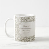 Elegante Perlen-30. Hochzeitstag Kaffeetasse (Links)