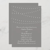 Elegante Perlen am Abend der grauen Probe Einladung (Vorne/Hinten)