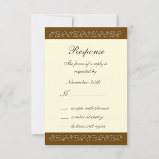 Elegante Perlen auf Elfenbeinküste UAWG RSVP Karte