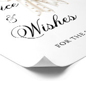 Elegante Perlen Bow Ratschläge und Wünsche Untersc Poster (Ecke)