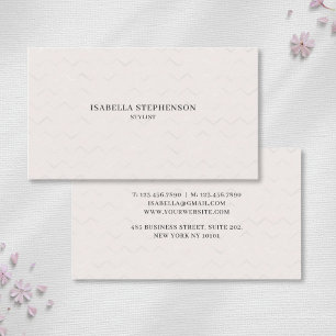 Elegante Perlen-Chevron Minimal Profi Visitenkarte