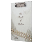 Elegante Perlen der Weisheit Stilvoll Klemmbrett (Links)