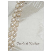 Elegante Perlen der Weisheit Stilvoll Klemmbrett (Rückseite)