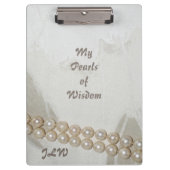 Elegante Perlen der Weisheit Stilvoll Klemmbrett (Vorderseite)