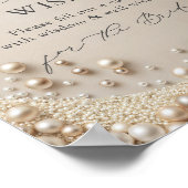 Elegante Perlen des Weisheit-Brautparty Poster (Ecke)