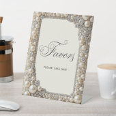 Elegante Perlen Geschenke Schild (In SItu)
