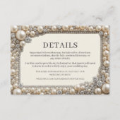 Elegante Perlen Hochzeit Begleitkarte (Vorderseite)