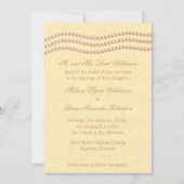 Elegante Perlen Hochzeit Einladung, Champagner Einladung (Vorderseite)