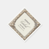 Elegante Perlen-Junggesellinnen-Abschied Serviette (Ecke)