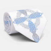 Elegante Perlen-keltisches Kreuz-Krawatte Krawatte (Gerollt)