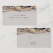 Elegante Perlen & Muscheln Strandbad Lido di Lugan Empfehlungskarte (Vorne/Hinten)