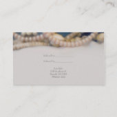 Elegante Perlen & Muscheln Strandbad Lido di Lugan Empfehlungskarte (Rückseite)