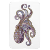 Elegante Perlen-Oktopus-Kunstillustration Magnet (Vertikal)