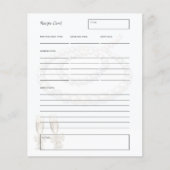 Elegante Perlen Prosecco Brautparty Rezept Karte (Vorderseite)