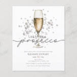 Elegante Perlen Prosecco Bridal Dusche Einladung<br><div class="desc">Elegante Perlen Prosecco Bridal Dusche Einladung</div>