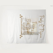 Elegante Perlen & Prosecco Bridal Dusche Hintergru Wandteppich (Vorderseite (Horizontal))