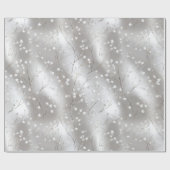 Elegante Perlen Silber Frost Glanz Abstraktes Must Geschenkpapier (Flach)