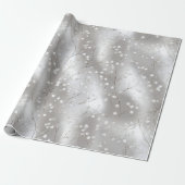 Elegante Perlen Silber Frost Glanz Abstraktes Must Geschenkpapier (Ungerollt)
