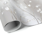 Elegante Perlen Silber Frost Glanz Abstraktes Must Geschenkpapier (Rolleneckpunkt)
