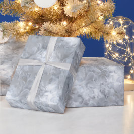 Elegante Perlen Silber Frost Glanz Abstraktes Must Geschenkpapier