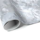 Elegante Perlen Silber Frost Glanz Abstraktes Must Geschenkpapier (Rolleneckpunkt)