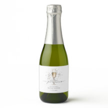 Elegante Perlen und Prosecco Brautparty Geschenk W