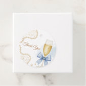 Elegante Perlen- und Prosecco-Brautparty-Geschenka Geschenkanhänger (Beispiel)