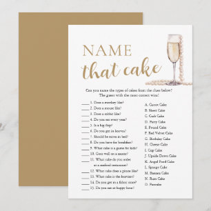 Elegante Perlen und Prosecco-Namen-Diese-Torte-Spi Einladung