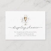 Elegante Perlen und Prosecco-Showdusche Begleitkarte (Vorderseite)