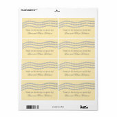 Elegante Perlen Wedding Labels, Elfenbein (Vorne)