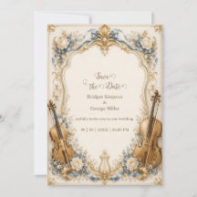 Elegante Perlenblaue Florals Saiten Hochzeit Luxus