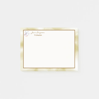 Elegante perlmuttschimmernde Goldtextur Post-it Klebezettel