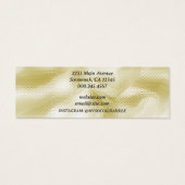 Elegante perlmuttschimmernde Goldtextur-Visitenkar (Rückseite)
