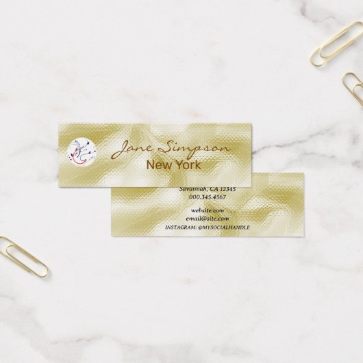 Elegante perlmuttschimmernde Goldtextur-Visitenkar (Büro)