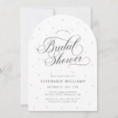 Elegante Perls Brautparty Arch Einladung (Vorderseite)