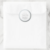 Elegante Personalisiert Graduate Imitate Runder Aufkleber (Tasche)