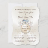 Elegante Personalisiert Love Bird Hochzeit Einladu Einladung (Vorderseite)