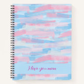 Elegante Personalisiert Pastel Art Pinselstrich Notizblock (Vorderseite)
