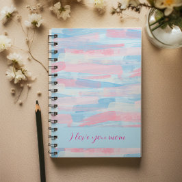 Elegante Personalisiert Pastel Art Pinselstrich Notizblock