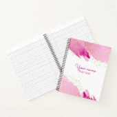 Elegante Personalisiert Pink Girly Notizblock (Innenseite)