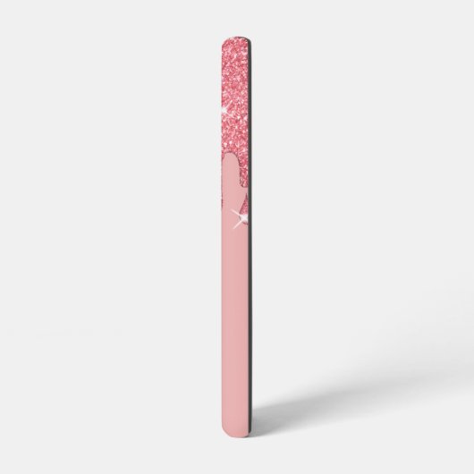 Elegante Personalisiert-rosa-Effekt-Glitzern Samsung Galaxy Hülle (Linke Seite)
