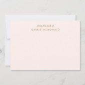 Elegante Personalisiert Stationery Mitteilungskarte (Vorderseite)