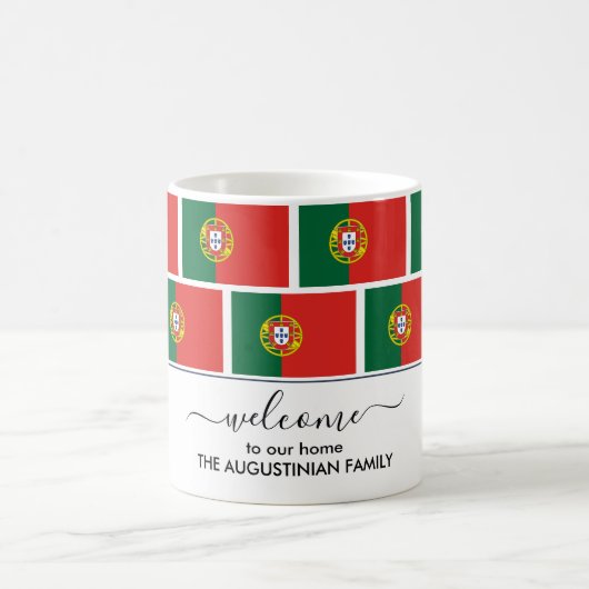 Elegante Personalisiert Welcome PORTUGAL FLAG Kaffeetasse (Mittel)