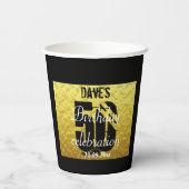 Elegante Personalisierte 50. Geburtstagsparty Pappbecher (Rückseite)