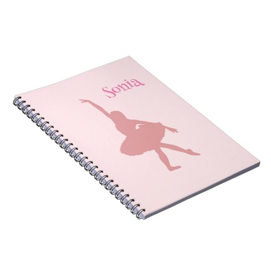 Elegante Personalisierte Ballerina Schule Notizblock (Rechte Seite)