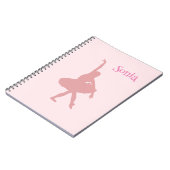Elegante Personalisierte Ballerina Schule Notizblock (Linke Seite)