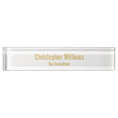 Elegante Personalisierte Berufliche Imitate Gold Namensplakette (Vorderseite)